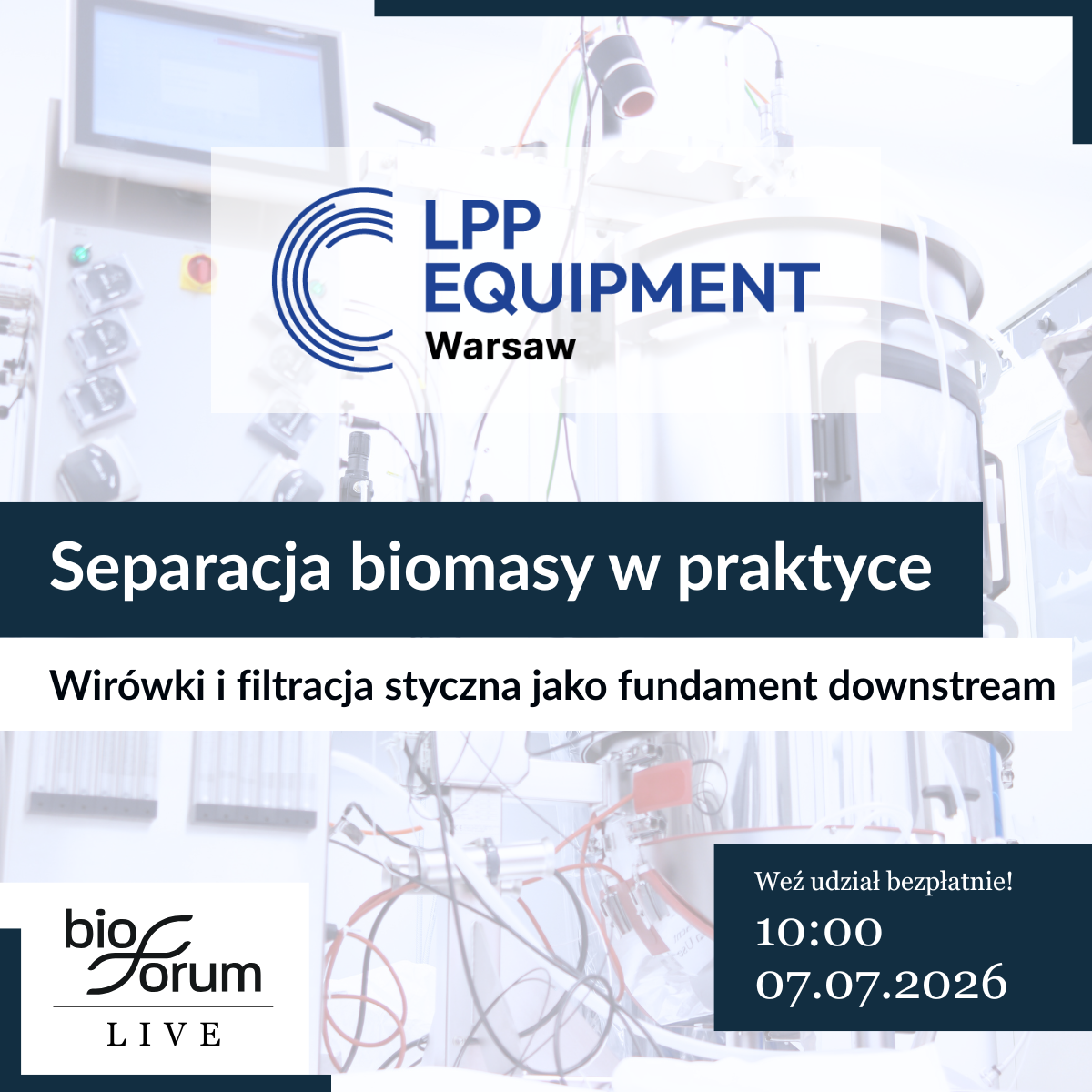 Webinar: Biomass Separation in Practice – Centrifugation and Tangential Flow Filtration as the Foundation of Downstream Processing