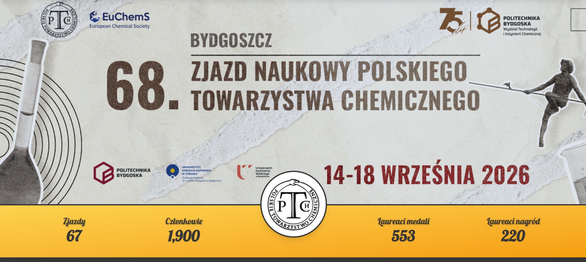 Spotkajmy się na 68. Zjeździe Naukowym Polskiego Towarzystwa Chemicznego w Bydgoszczy! 