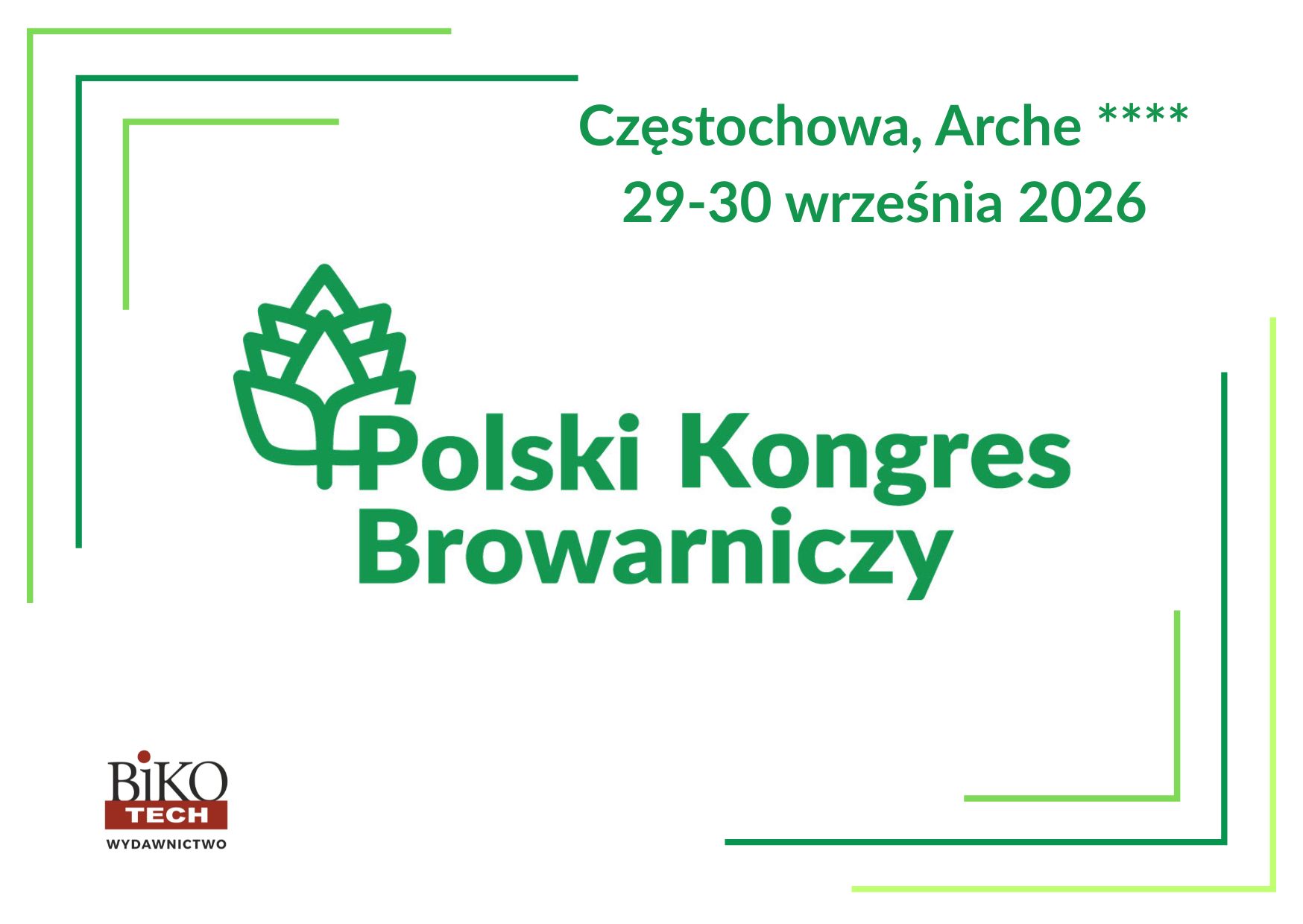 Zapraszamy na naszą prezentację do Częstochowy podczas XVI Polskiego Kongresu Browarniczego!